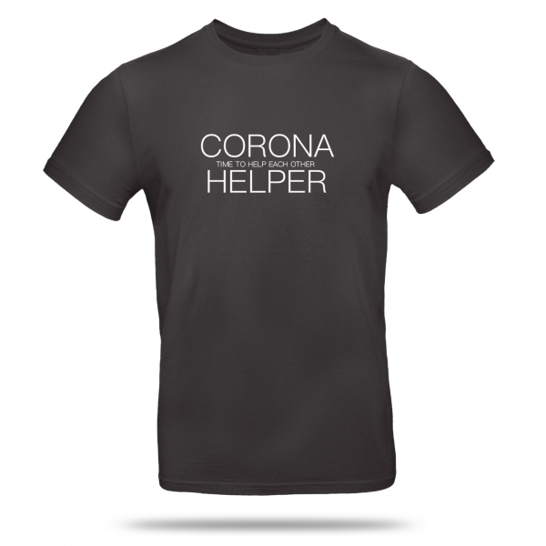 T-Shirt CORONA HELPER! SCHWARZ